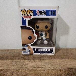 Funko Pop! Sports NBA Stephen Curry Action Figure - Blue and White